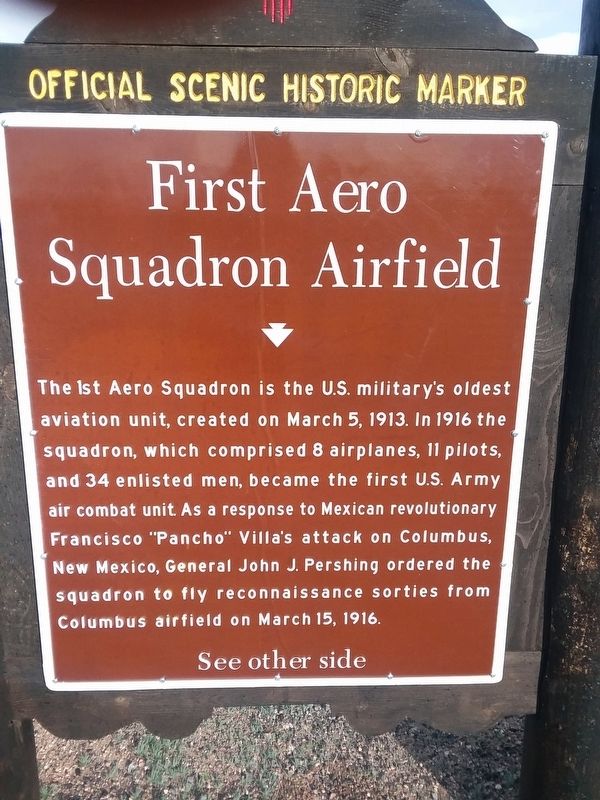 First Aero Squadron Airfield Marker image. Click for full size.