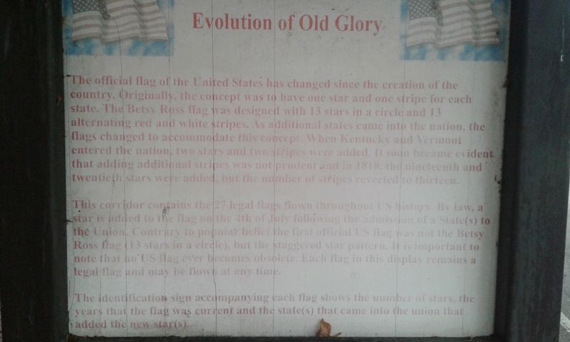 Evolution of Old Glory Marker image. Click for full size.
