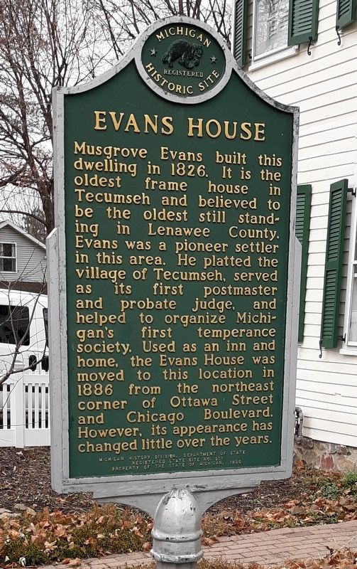 Evans House Marker image. Click for full size.