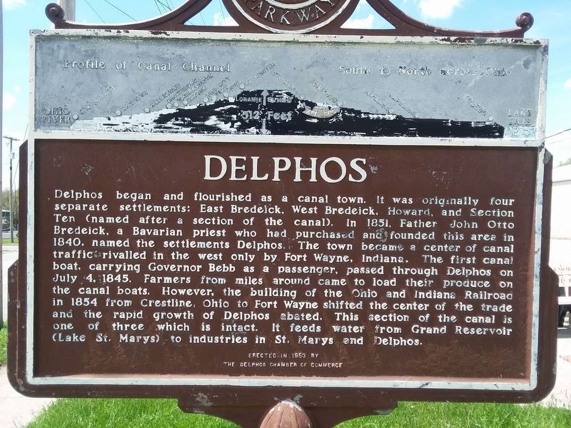 Delphos side of the marker image. Click for full size.
