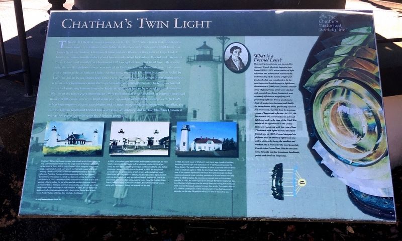 Chatham’s Twin Light Marker image. Click for full size.