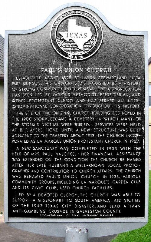 Paul's Union Church Marker image. Click for full size.