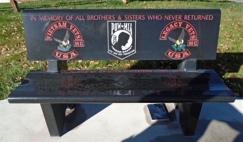 Western Slope Vietnam War Memorial Park Bench image. Click for full size.