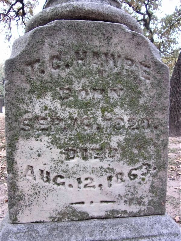 Trezevant Calhoun Hawpe headstone detail. Click for full size. Trezevant Calhoun Hawpe headstone detail image. Click for full size.