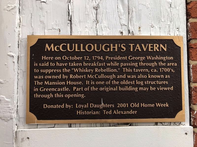 McCullough's Tavern Marker image. Click for full size.