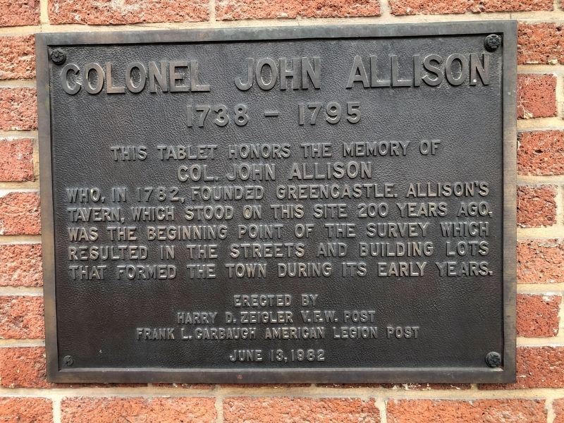 Colonel John Allison Marker image. Click for full size.