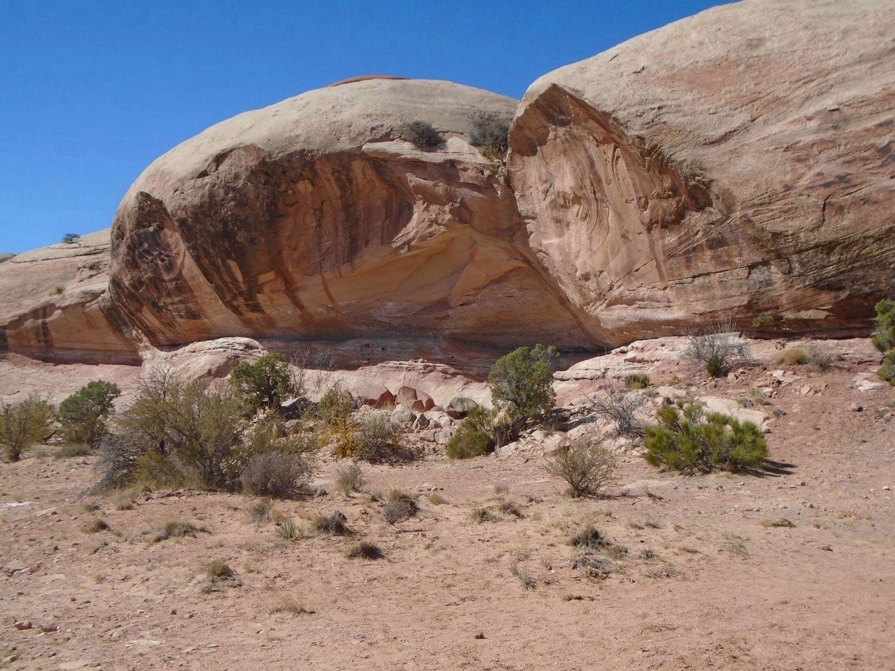 Presumed Navajo Sandstone Formation image. Click for full size.