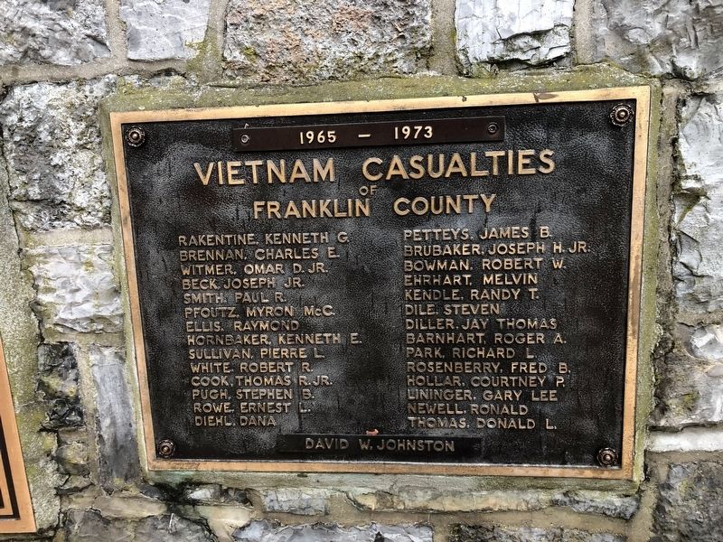 Vietnam Casualties of Franklin County Marker image. Click for full size.