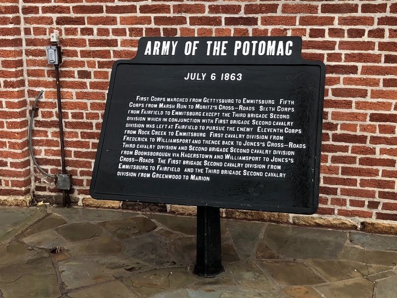 Army of the Potomac Marker. Click for full size. Army of the Potomac Marker image. Click for full size.