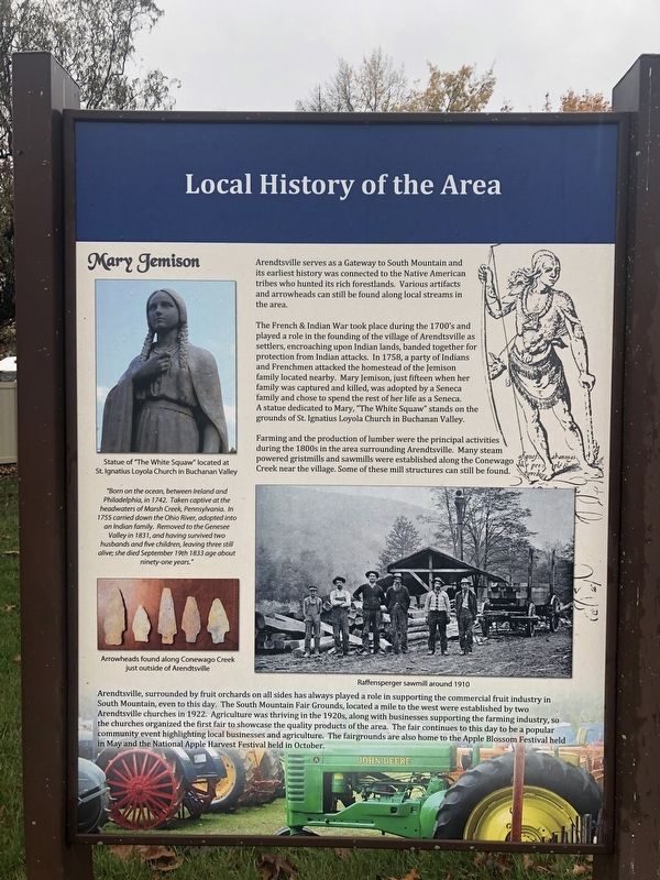 Local History of the Area Marker image. Click for full size.