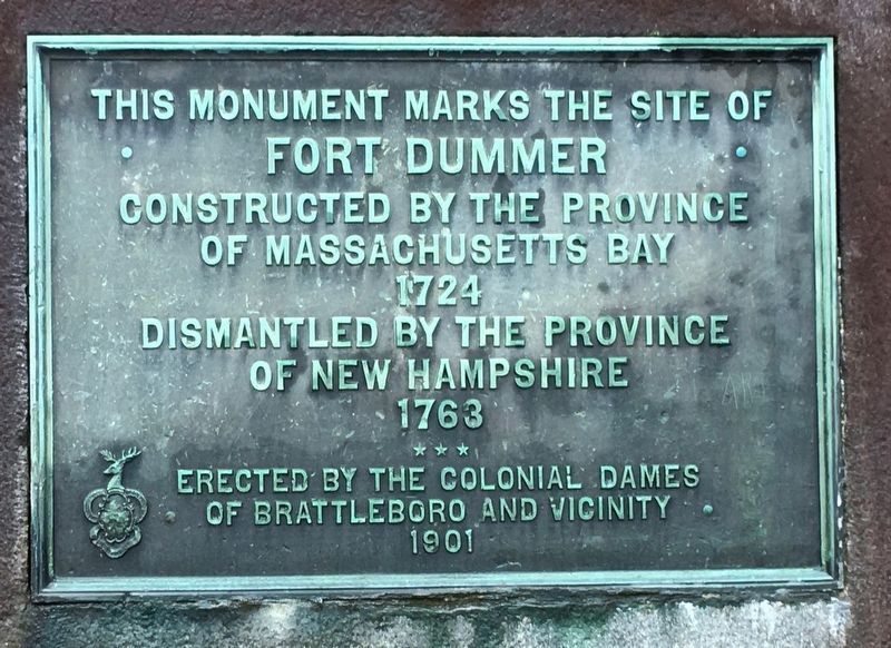 Site of Fort Dummer Monument image. Click for full size.