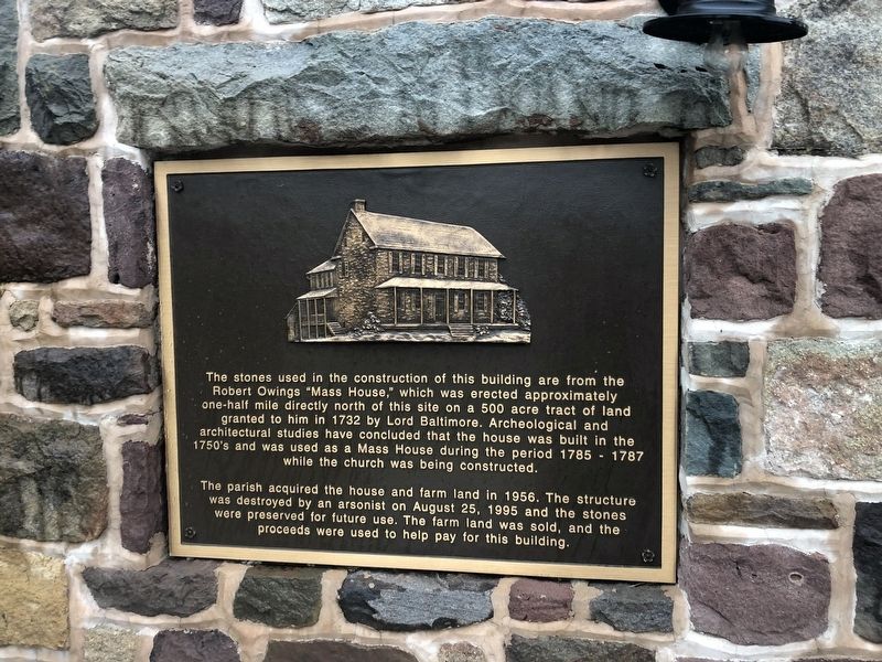 Stones from the Mass House Marker image. Click for full size.