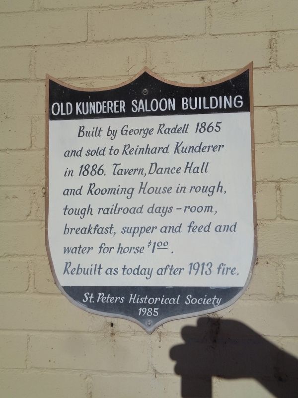 Old Kunderer Saloon Building Marker image. Click for full size.