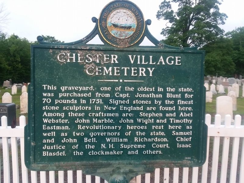 Chester Village Cemetery Marker image. Click for full size.
