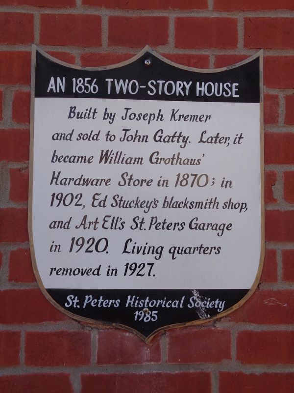An 1856 Two-Story House Marker image. Click for full size.