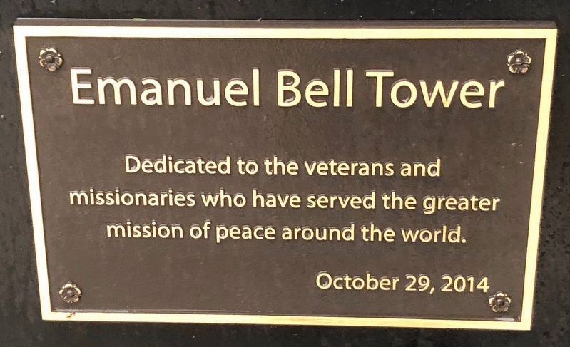 Emanuel Bell Tower Marker. Click for full size. Emanuel Bell Tower Marker image. Click for full size.