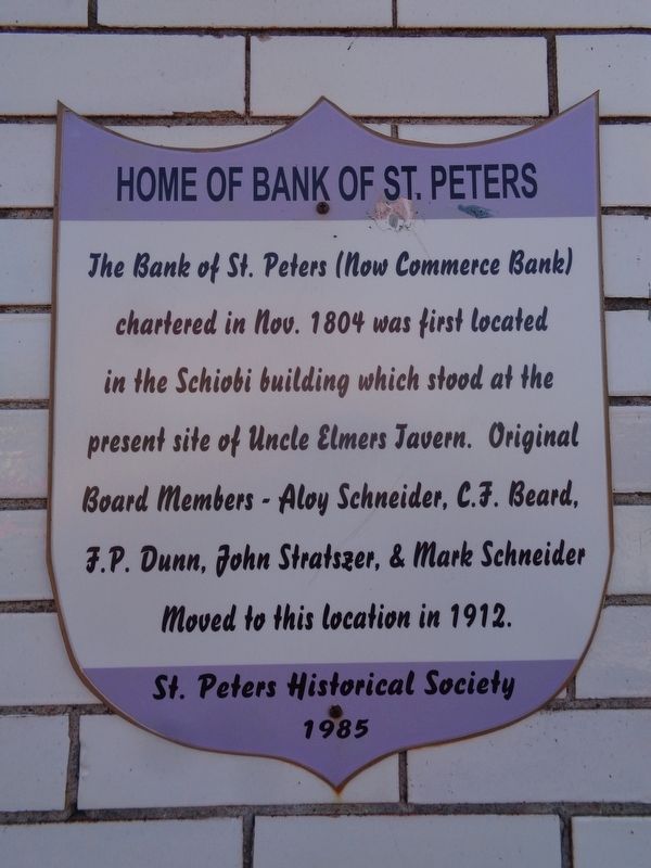Home of Bank of St. Peters Marker image. Click for full size.