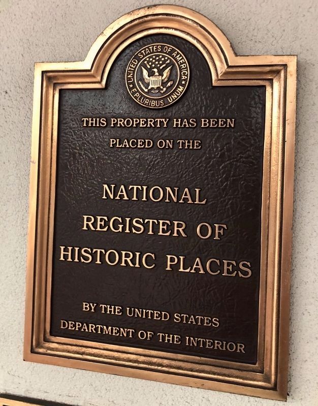 National Register of Historic Places plaque on the building image. Click for full size.
