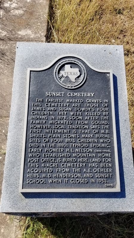 Sunset Cemetery Marker image. Click for full size.