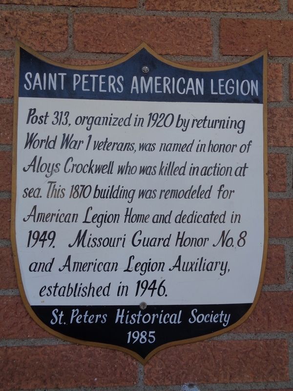 Saint Peters American Legion Marker image. Click for full size.