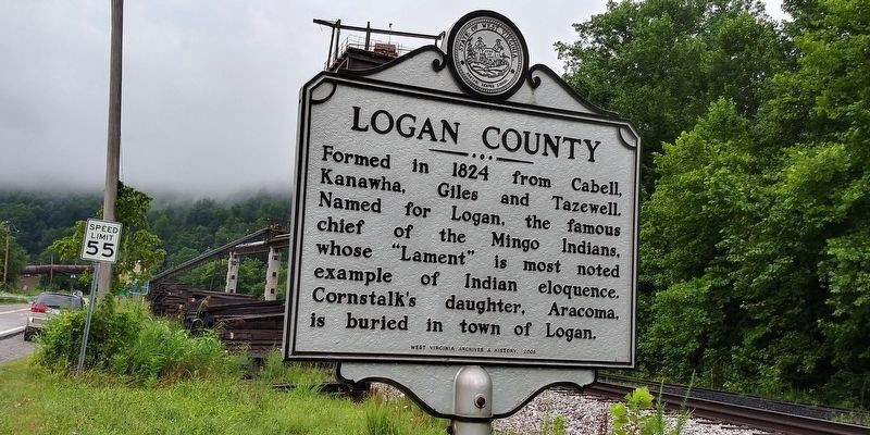 Logan County side of the marker image. Click for full size.
