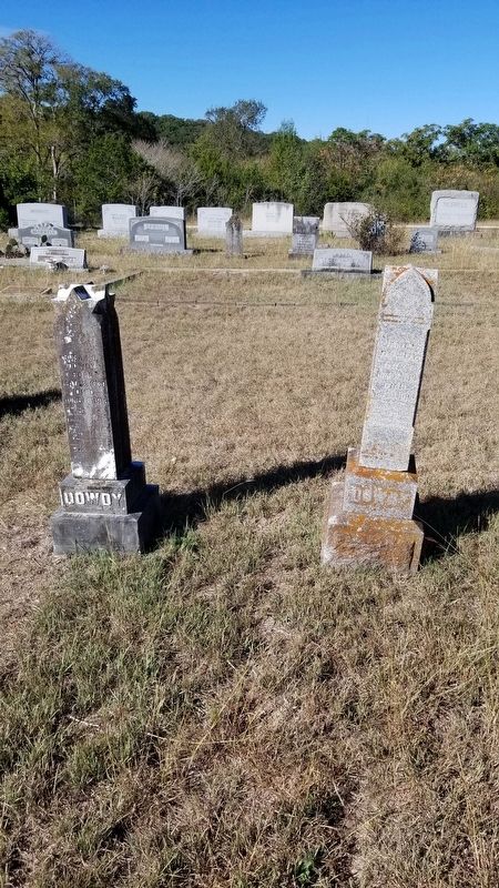 James and Susan Dowdy's graves - the parents of the Dowdy children. Click for full size. James and Susan Dowdy's graves - the parents of the Dowdy children image. Click for full size.