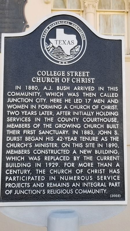 College Street Church of Christ Marker image. Click for full size.