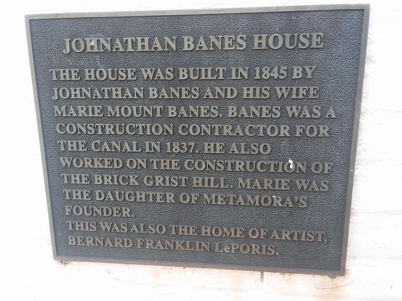 Jonathan Banes House Marker image. Click for full size.