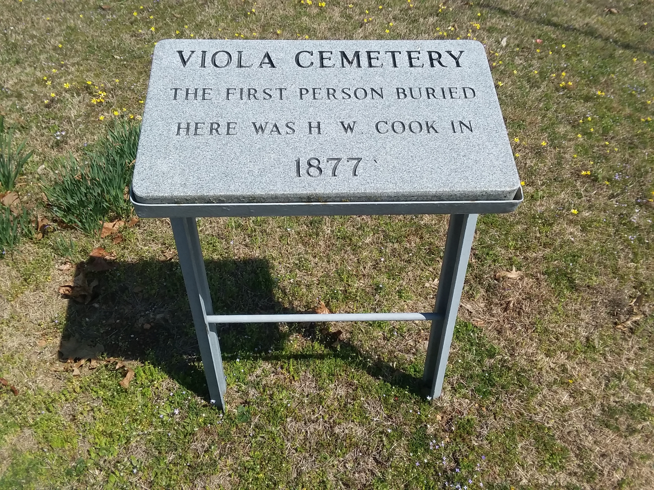 Viola Cemetery Marker