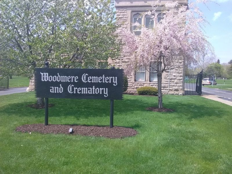 Woodmere Cemetery Sign image. Click for full size.