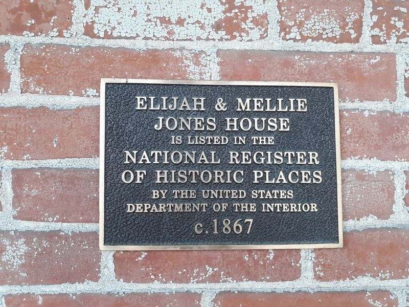 Elijah & Mellie Jones House Marker image. Click for full size.