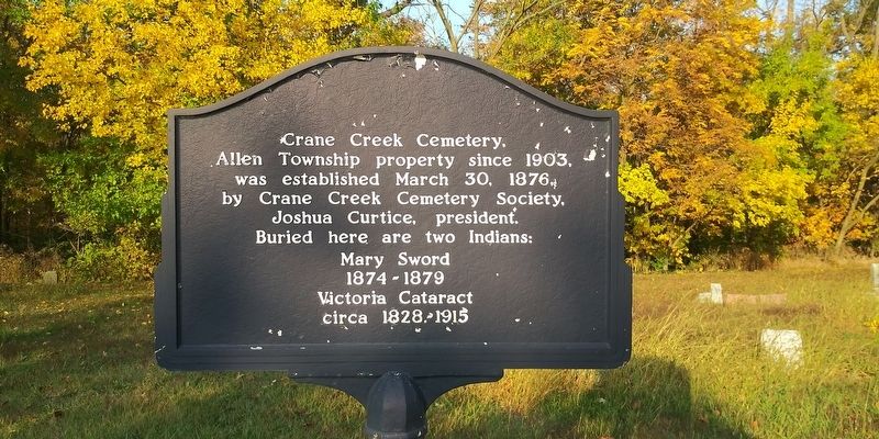 Crane Creek Cemetery Marker image. Click for full size.