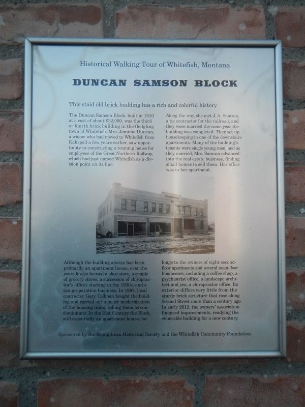 Duncan Samson Block Marker image. Click for full size.