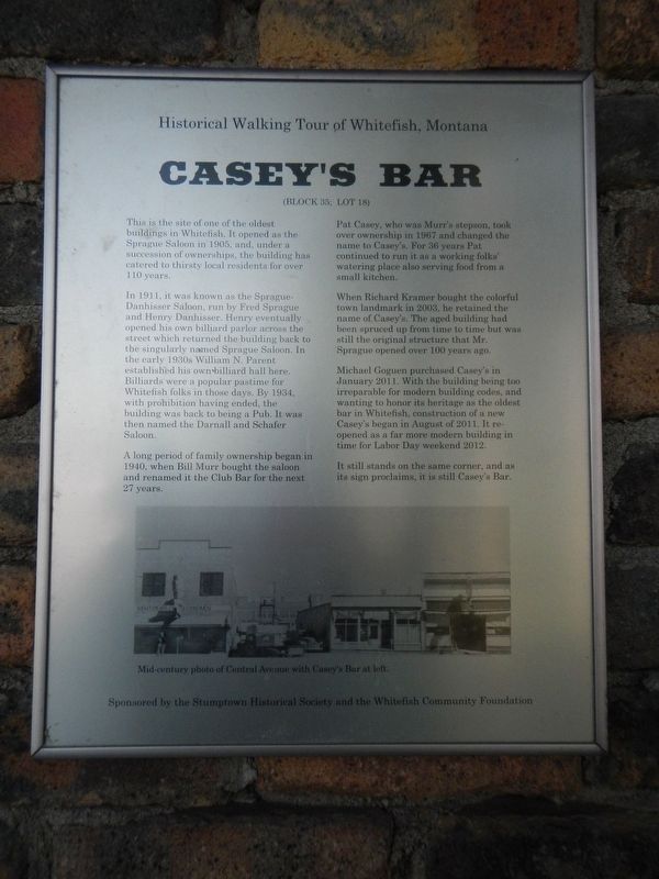 Casey's Bar Marker image. Click for full size.