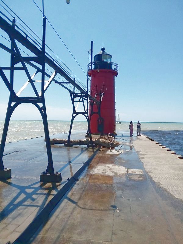 Marker on this side of lighthouse near bottom.. Click for full size. Marker on this side of lighthouse near bottom. image. Click for full size.