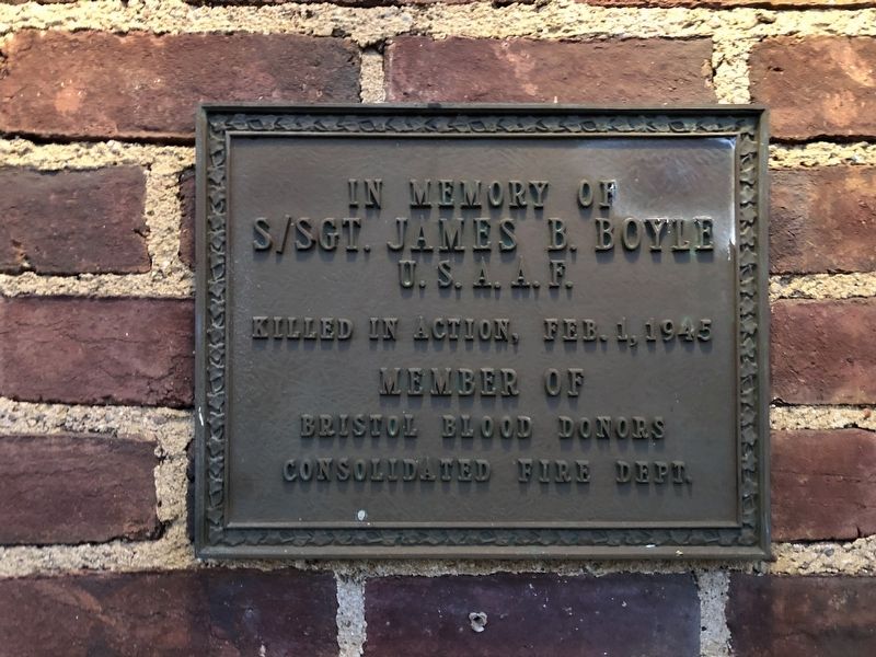 S/Sgt. James B. Boyle Marker. Click for full size. S/Sgt. James B. Boyle Marker image. Click for full size.