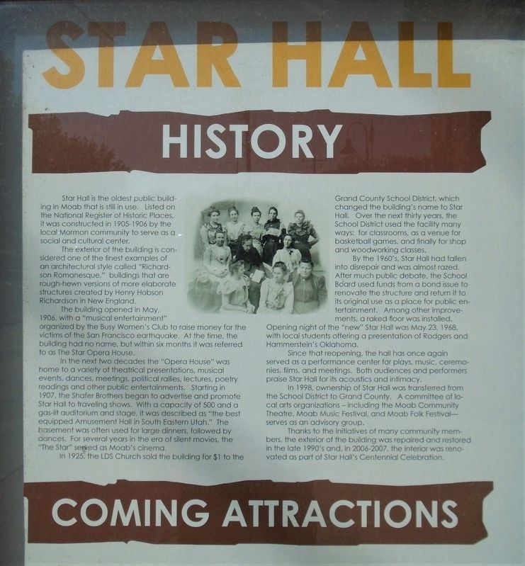 Star Hall History Marker image. Click for full size.