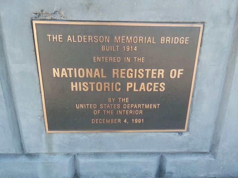 National Register of Historic Places plaque for the bridge image. Click for full size.