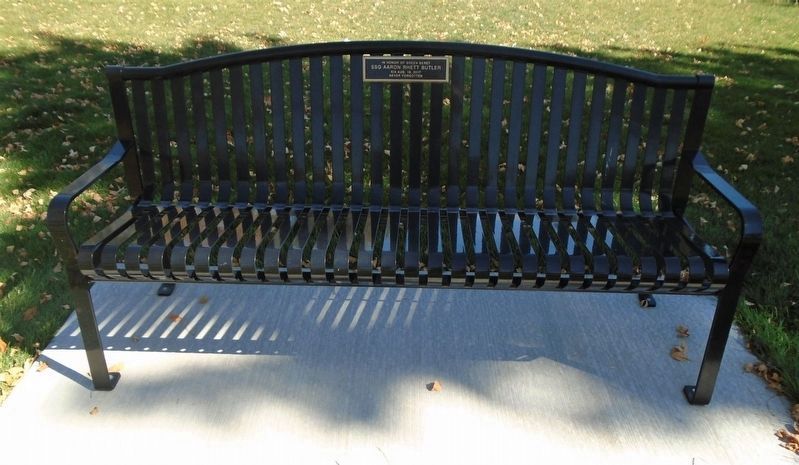 Veterans Memorial Bench Honoring SSG Butler image. Click for full size.