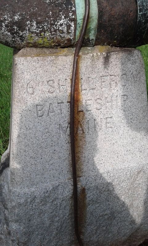 6" Shell From Battleship Maine Marker. Click for full size. 6" Shell From Battleship Maine Marker image. Click for full size.
