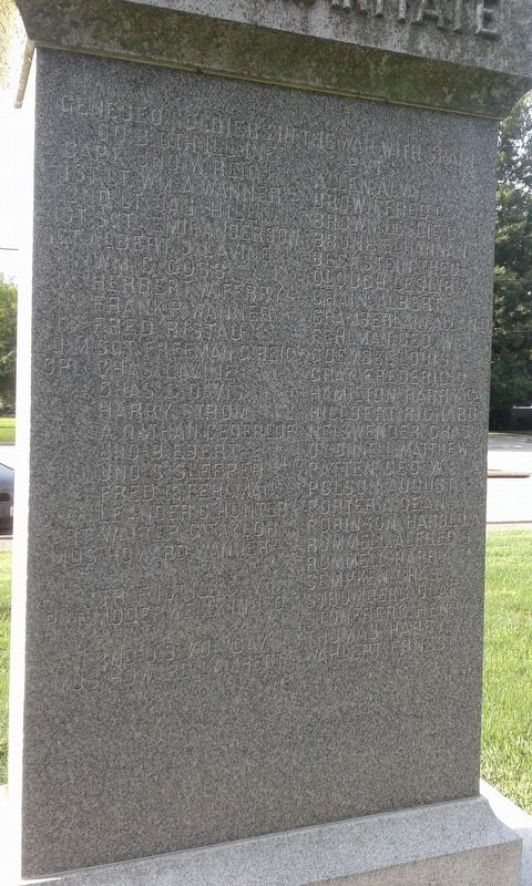 Geneso Spanish-American War Memorial. Click for full size. Geneso Spanish-American War Memorial image. Click for full size.