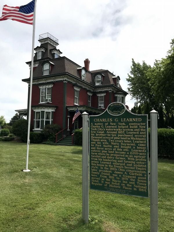 The Learned House and Historical Marker image. Click for full size.