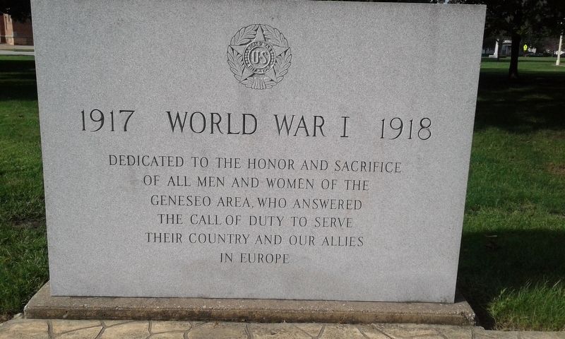 Geneseo World War I Memorial image. Click for full size.