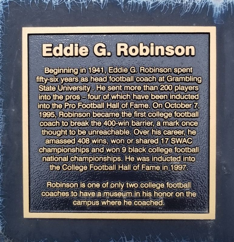 Eddie G. Robinson Marker image. Click for full size.