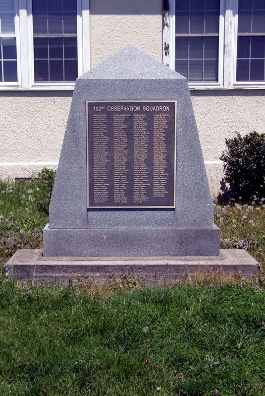102nd Observation Squadron Memorial. Click for full size. 102nd Observation Squadron Memorial image. Click for full size.