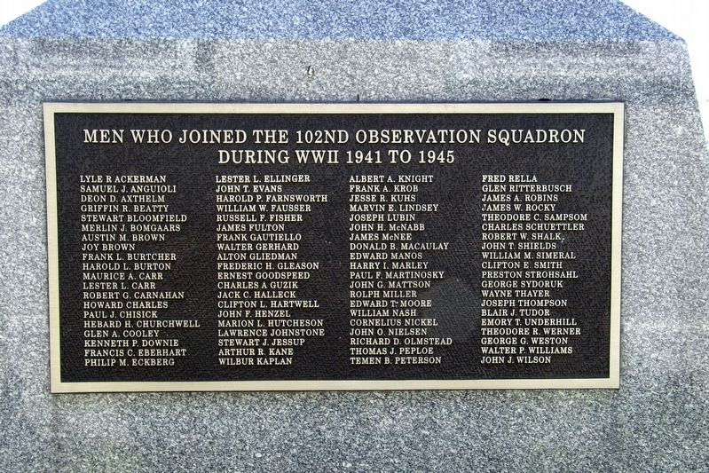 102nd Observation Squadron Memorial image. Click for full size.