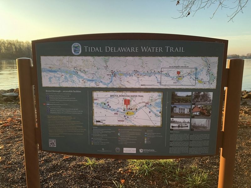 Tidal Delaware Water Trail Marker image. Click for full size.