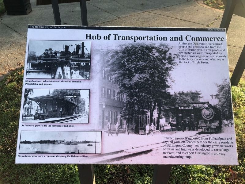 Hub of Transportation and Commerce Marker. Click for full size. Hub of Transportation and Commerce Marker image. Click for full size.