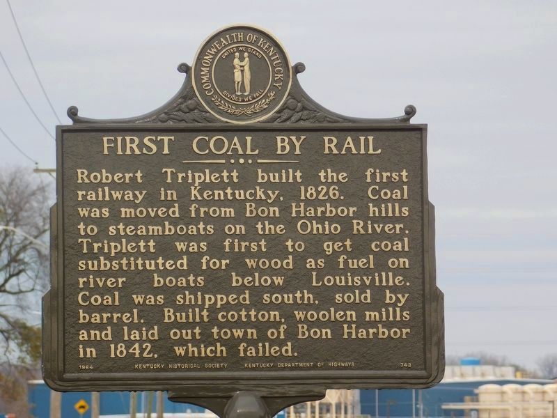 First Coal by Rail Marker image. Click for full size.