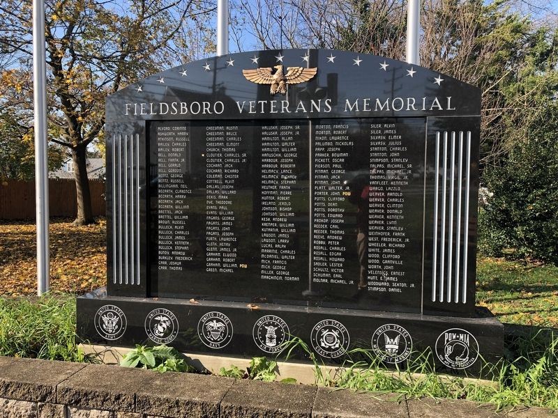 Fieldsboro Veterans Memorial image. Click for full size.